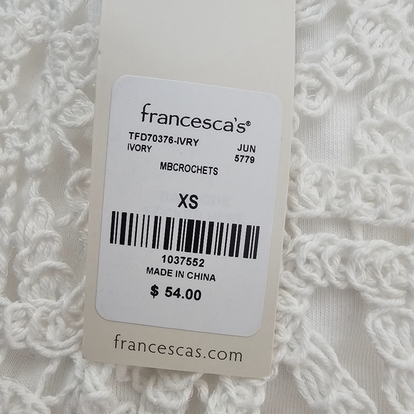 Francesca’s Nora White Crochet High Waist Shorts Size Xtra Small - Picture 12 of 12